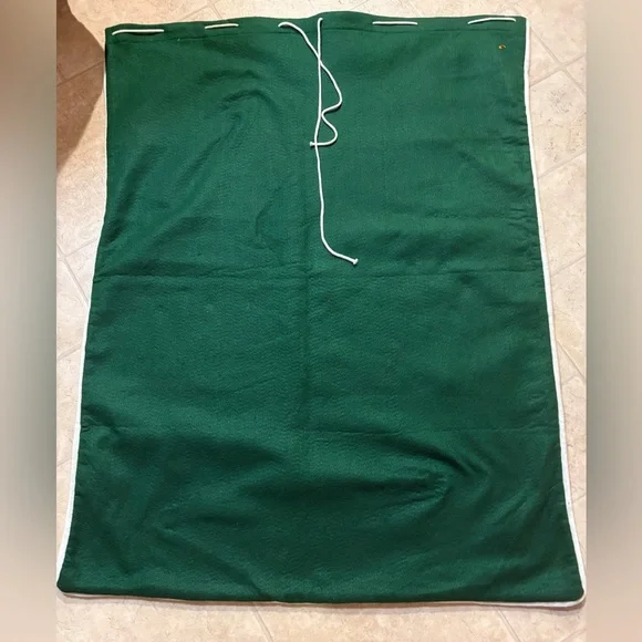 Holiday Giant Green Christmas Gift Bag with Holly Leaves & Tiny Ornament Accents - Picture 5 of 6